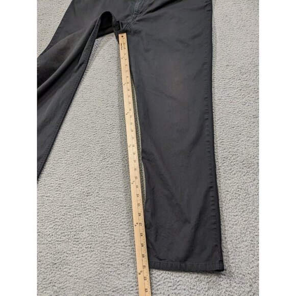 Brax Pants Mens 40x32 (Actual 37x31) Cooper Fancy Regular Chino Black - Picture 10 of 16